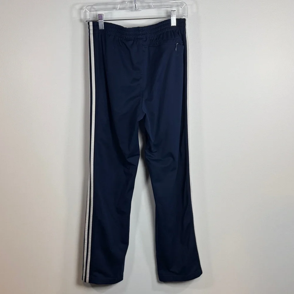 Adidas Kids Dark Blue Joggers with White Stripes